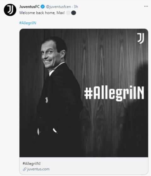 Juve have called Allegri 